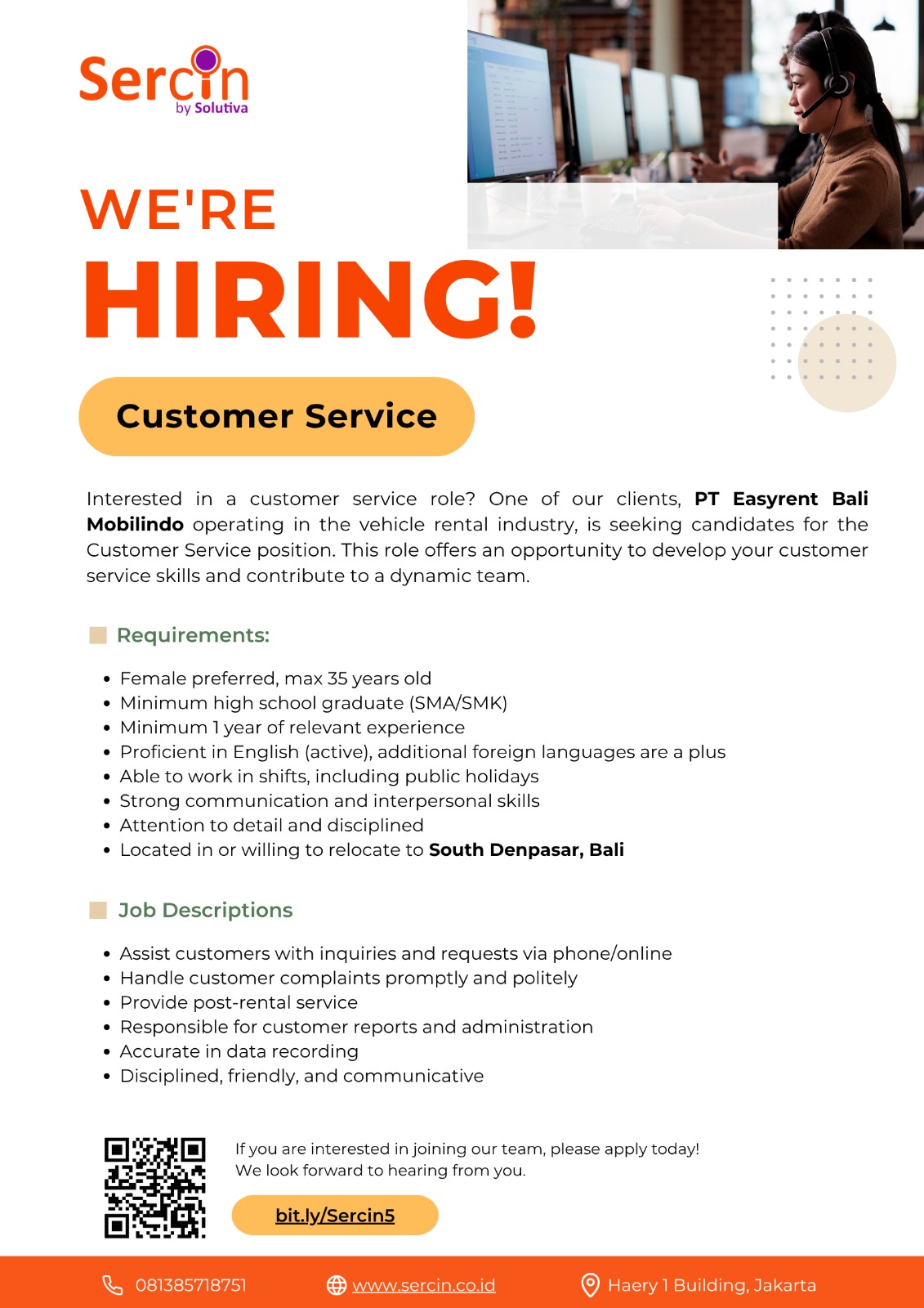Customer Service (Bali)
