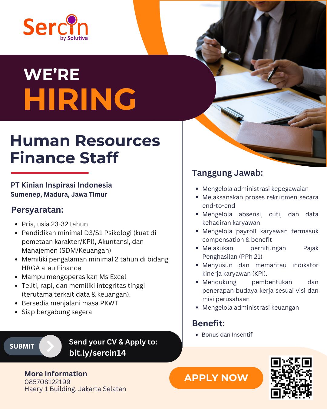Human Resources Finance Staff (Sumenep)