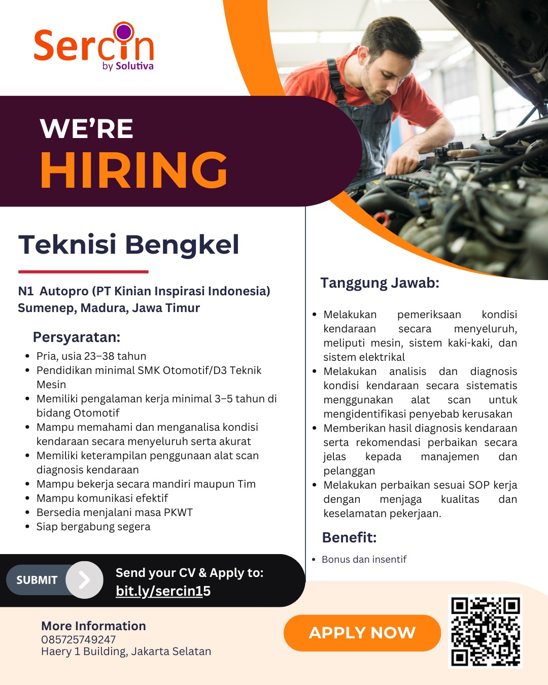 Teknisi Bengkel (Sumenep)