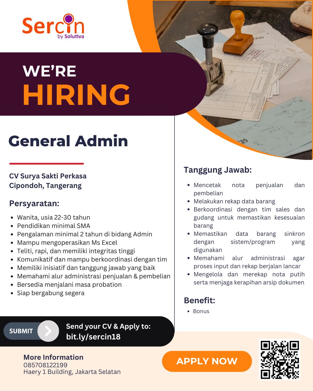 General Admin (Cipondoh)