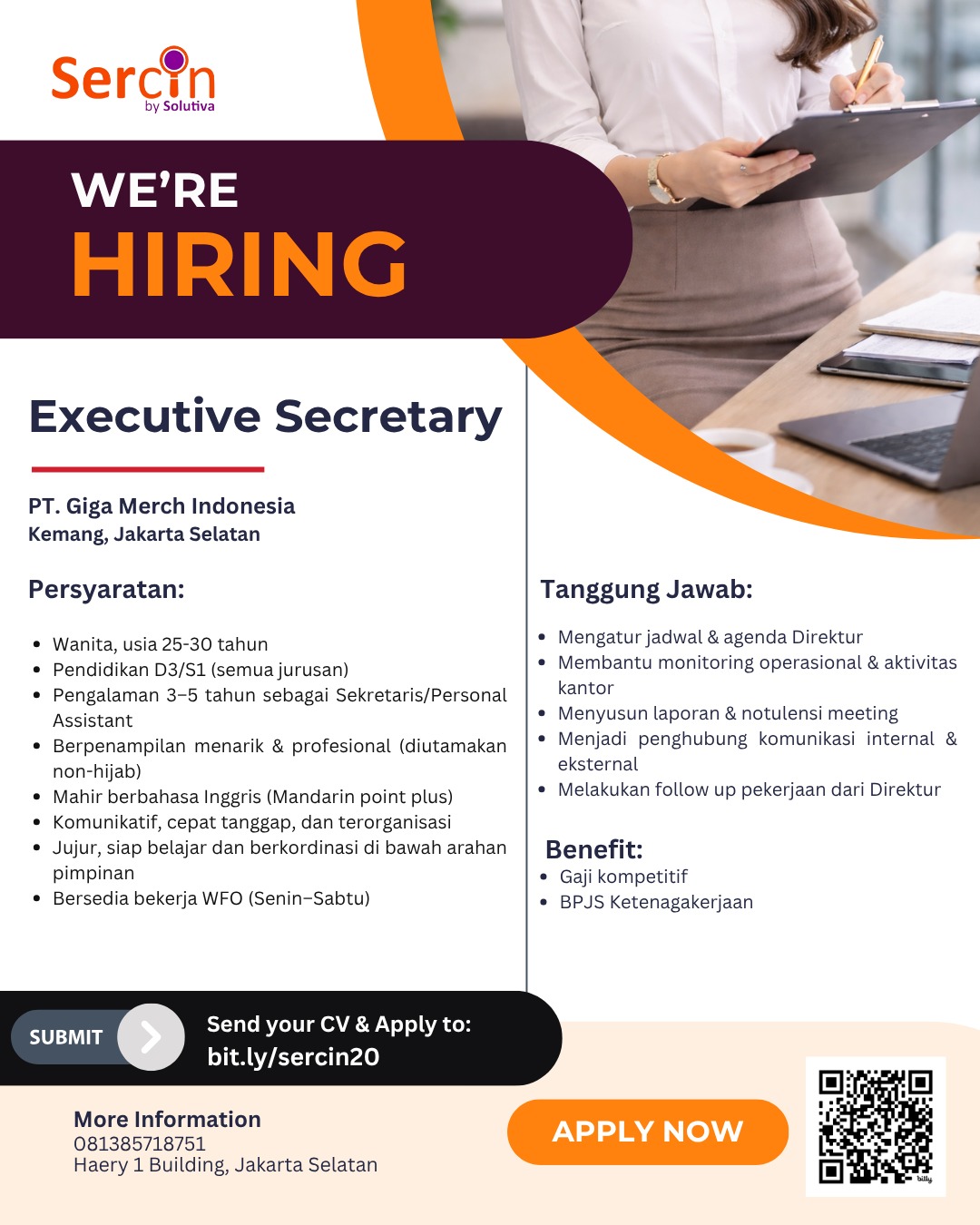 Executive Secretary (Kemang, Jakarta Selatan)